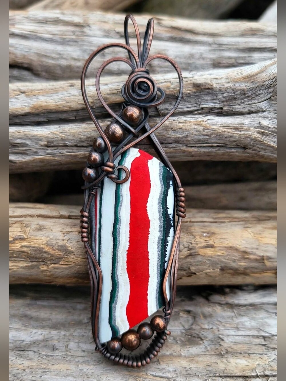 Handcrafted Artisan Fordite Pendant